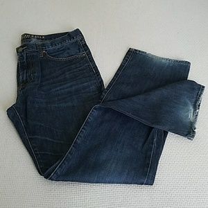 Darkwash mens straight leg jeans